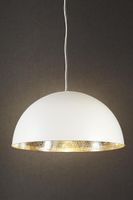 Alfresco Dome Ceiling Pendant White and Silver