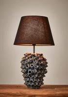 Londolozi Ceramic Table Lamp Blue with Linen Shade