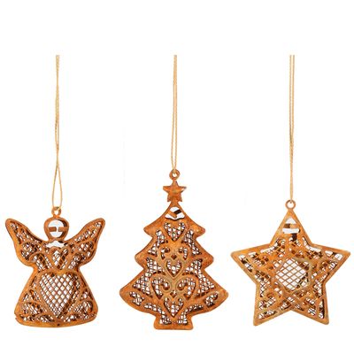 Russica Set of 3 Hanging Tree Ornaments