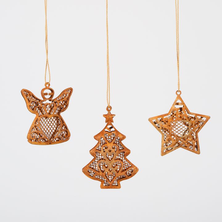 Russica Set of 3 Hanging Tree Ornaments
