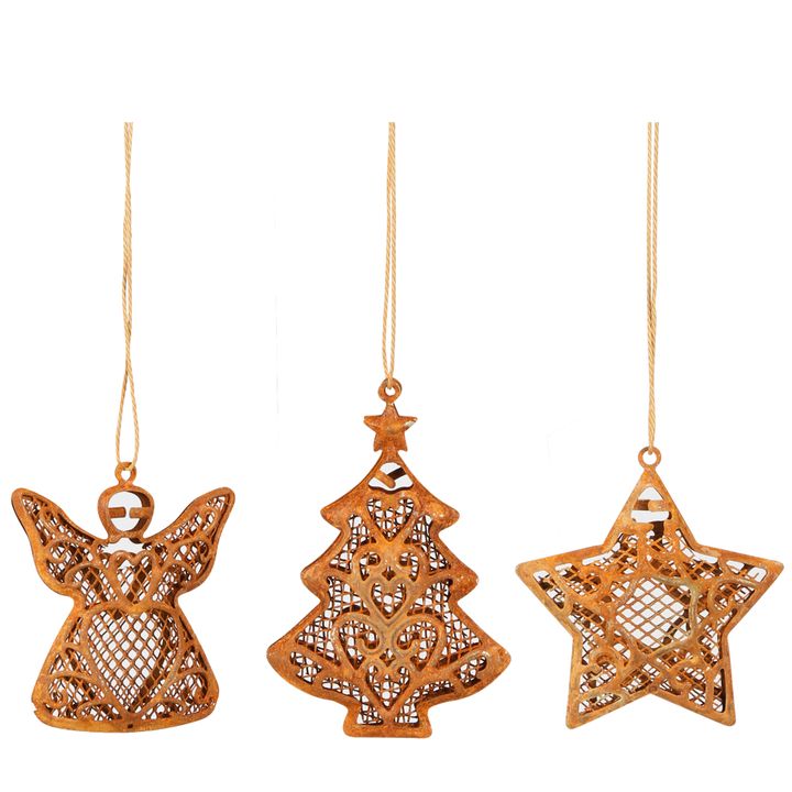 Russica Set of 3 Hanging Tree Ornaments