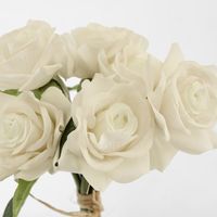 Romance Real Touch Rose Bouquet White