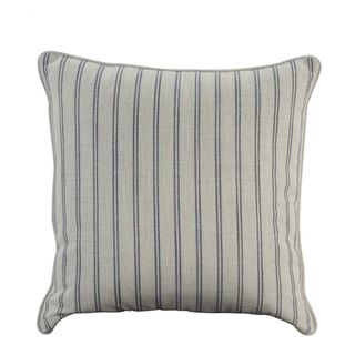 55Cm Throw Cushion White/Blue Pin Stripe