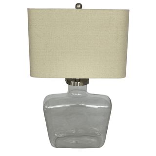Fillable Bottle Lamp W Linen Shade