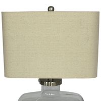 Fillable Bottle Lamp W Linen Shade