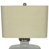 Fillable Bottle Lamp W Linen Shade