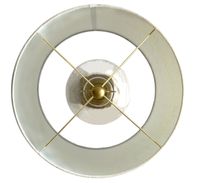 Ellyn Glass and Brass Lamp with White Linen Shade