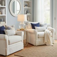 Ellyn Glass and Brass Lamp with White Linen Shade