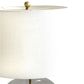 Ellyn Glass and Brass Lamp with White Linen Shade