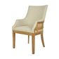 Oakwood Hamptons Linen Armchair Natural W/ Studs