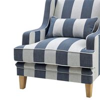 Bondi Hamptons Armchair Denim/Cream Stripe