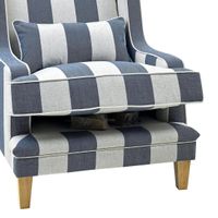 Bondi Hamptons Armchair Denim/Cream Stripe