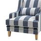 Bondi Denim and Cream Stripe Armchair