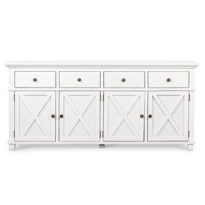 Sorrento 4 Door Hamptons 188cm Buffet White