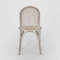 Alwyn Rattan Elm Wood Dining Chair Grey Dust
