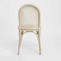 Alwyn Rattan Elm Wood Dining Chair Grey Dust