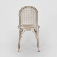 Alwyn Rattan Elm Wood Dining Chair Grey Dust