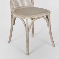 Alwyn Rattan Elm Wood Dining Chair Grey Dust