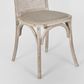 Alwyn Rattan Elm Wood Dining Chair Grey Dust