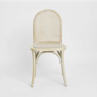 Alwyn Rattan Elm Wood Dining Chair Grey Dust