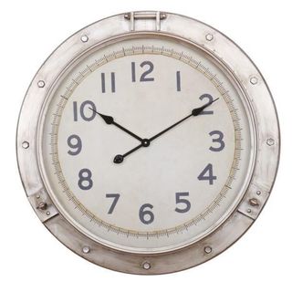 72Cm Nickel Nautical Clock