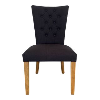 Greenwich Black Linen Upholstered Dining Chair