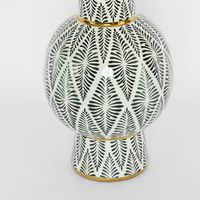 Gatsby Neck Vase Small Black & White