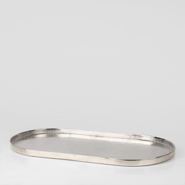 Flanders Oval Tray Silver Large