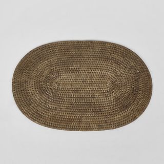 Paume Rattan Oval Placemat Antique Brown