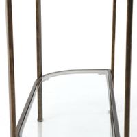 Palladium 120cm Curved Glass Console Table Brass
