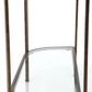 Palladium Curved Glass Console Table Brass