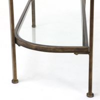 Palladium 120cm Curved Glass Console Table Brass