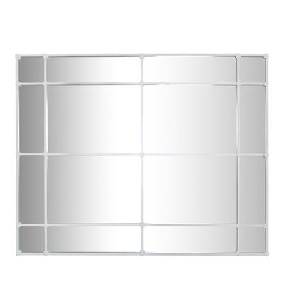 Crawford Rectangular 16 Pane Mirror Iron Frame White 200cm x 160cm