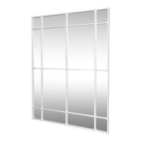 Crawford Rectangular 16 Pane Mirror Iron Frame White 200cm x 160cm