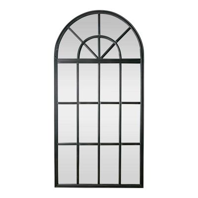 Large Iron Arch Mirror With Panes