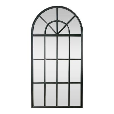 Large Iron Arch Mirror With Panes