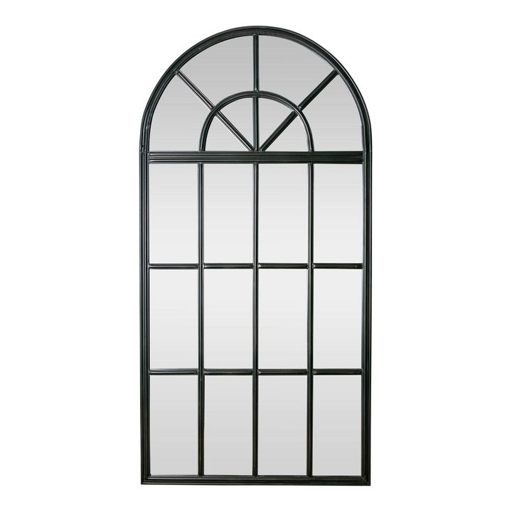 Large Iron Arch Mirror With Panes