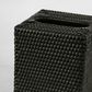 Paume Rattan Square Tissue Box Black
