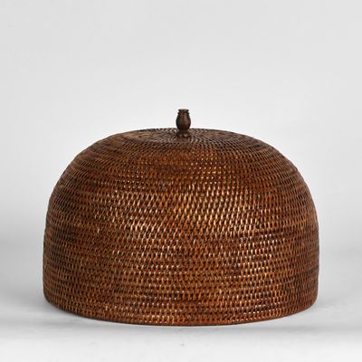 Paume Rattan Food Cover Antique Brown