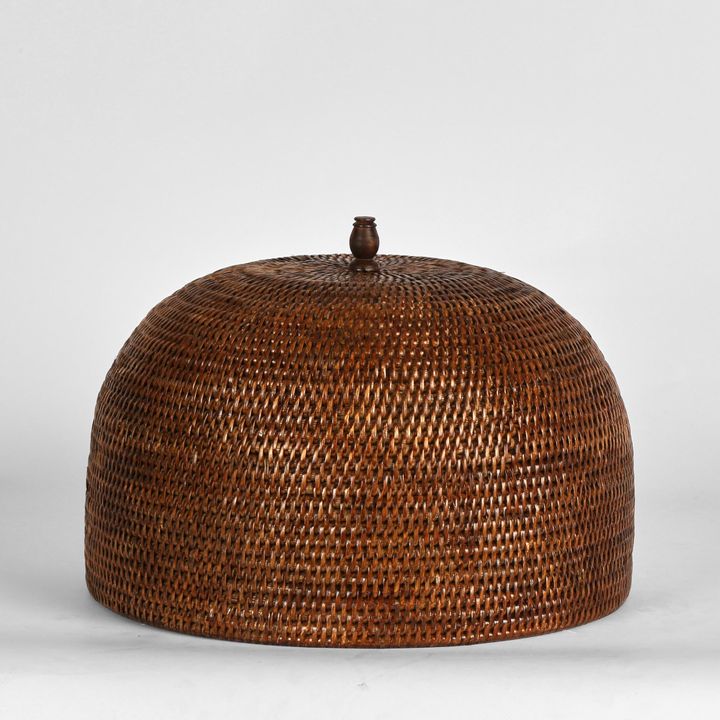 Paume Rattan Food Cover Antique Brown