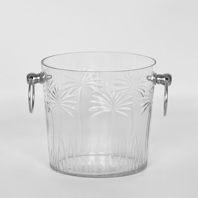 Palm Glass Ice Bucket Small