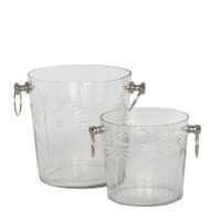 Palm Glass Ice Bucket Small