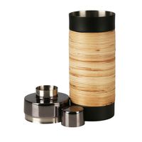 Plantation Cocktail Shaker Black & Rattan