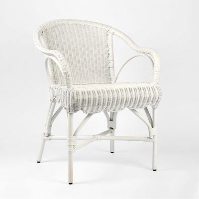 Belle Rattan Armchair White - Outdoor Under-Cover