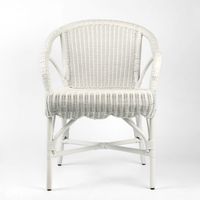 Belle Rattan Armchair White