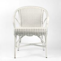 Belle Rattan Armchair White - Outdoor Under-Cover