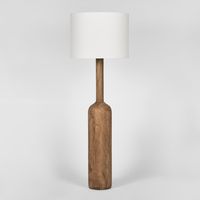 Flask Wood Floor Lamp Base Saddle