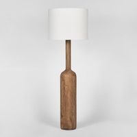 Flask Wood Floor Lamp Base Saddle- Base Only