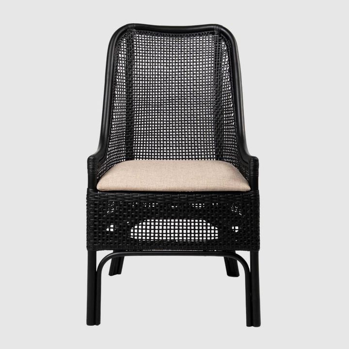Victoria Hamptons Dining Chair Black