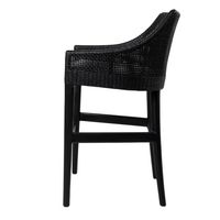 Charlotte Rattan Counter Stool Black